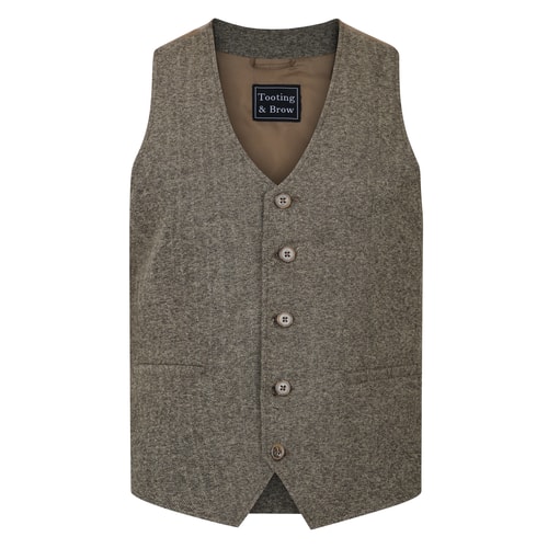 Tooting & Brow Vialli Waistcoat Brown